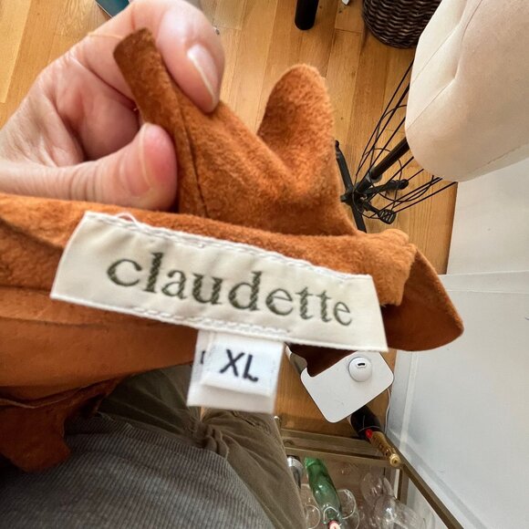 Vintage CLAUDETTE Suede Shirt Size XL - Picture 8 of 10